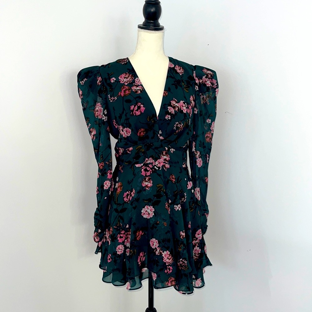 Pufff sleeve floral Dress